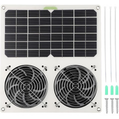 CNANRNANC Outdoor 5 W Solar Panel Extractor Fan Exhaust Roof Attic Fans Air Ventilation Opening Solar Fan