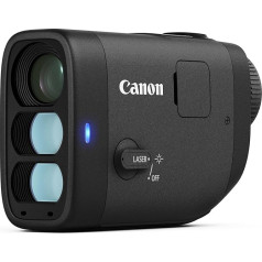 Canon PowerShot golfa tālmēri ar karoga bloķēšanu un slīpuma režīma ieslēgšanu/izslēgšanu (12x digitālā tālummaiņa, 800 jardu diapazons, vibrācijas funkcija, digitālā kamera, video funkcijas, attēla stabilizācija)