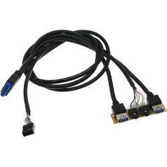 BTGHPI Cable PC Computer for Housing PCB Front Panel USB 3.0 + USB 2.0 Radio Port Mic Motherboard Connector I/O Board Internal