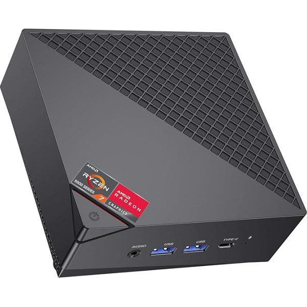 ACEMAGICIAN AM06 Pro Mini dators, AMD Ryzen 7 5700U (8C/16T, līdz 4,3 GHz), 16 GB DDR4 512 GB NVME SSD Mini dators ar Win 11 Home | 4K trīskāršs displejs | C tipa | Dual Ethernet | WiFi 6 | BT5.2