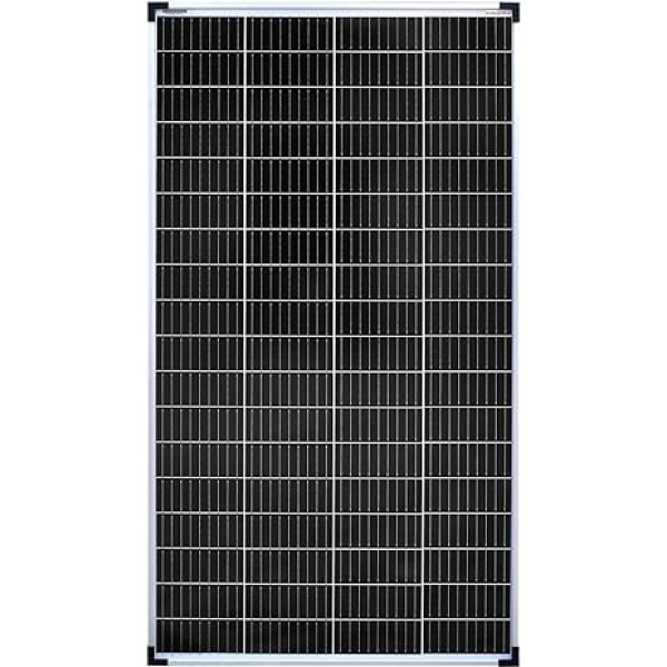 enjoysolar® monokristāliskais saules bateriju panelis, 36 V - ideāli piemērots 24 V dārza, mobilo māju un treileru fotoelementu (PV) sistēmām