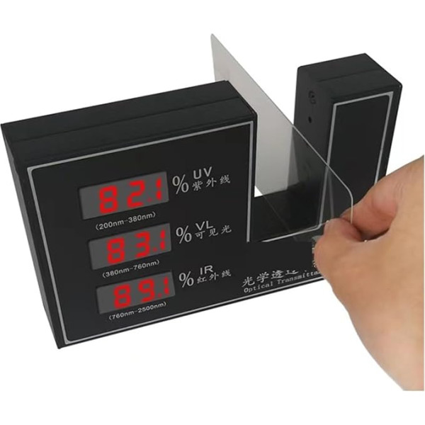 UV-Messgerät 206 3 In1 Solar Film Tester Optische Transmission Meter Transmission Meter Licht Transmission Messrät Schnelle Messgeschwindigkeit