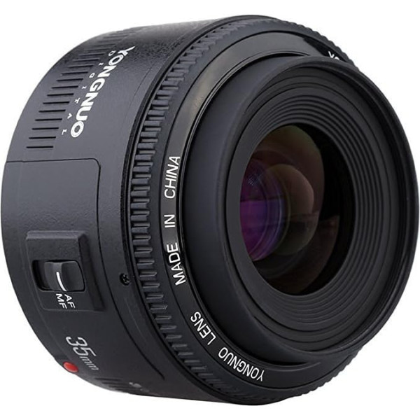 Yongnuo YN35mm F2 Objektīvs 1: 2 AF/MF-Weitwinkel-Fest/Prime Autofokus-Objektiv für Canon EF Befestigung EOS Kamera mit WINGONEER Diffusor