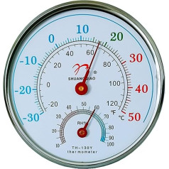 Telpu termometrs - iekštelpu termometrs higrometrs Digitālais temperatūras higrometrs Mitruma mērītājs mājas siltumnīcai birojam Mājas dārzam (130 gadi, balta)