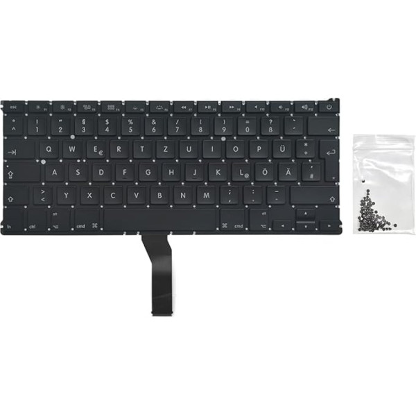 ICTION GR DE Vācu QWERTY tastatūra ar tastatūras skrūvēm, kas paredzēta MacBook Air 13 collu A1369 A1466 klaviatūrai 2011 2012 2013 2013 2014 2015 2015 2016 2017 gads