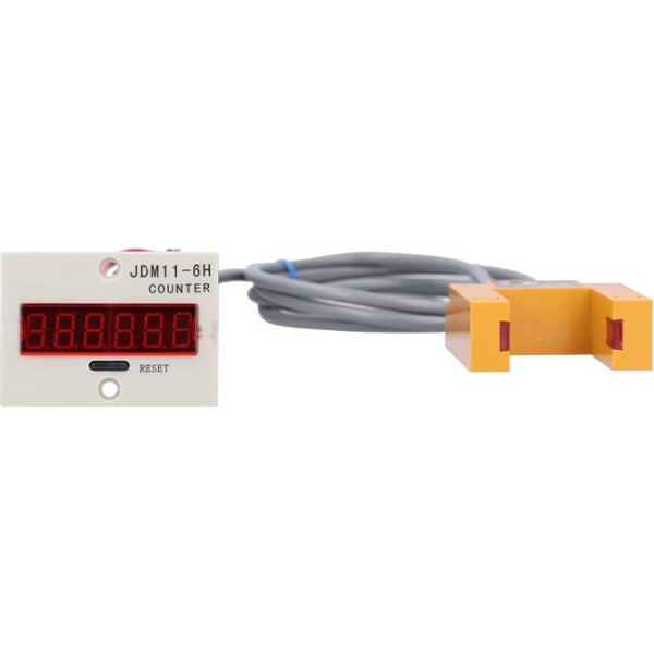 TICFOX Industrial Sensor Fictory Digital Display skaitītājs, elektroniskais industriālais sensors, automātiskais indukcijas mērītājs BEM-6H-30E4-CTAC36V, LCD ekrāns, 36V ieeja, kompakts dizains