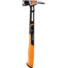 Fiskars IsoCore Klauenhammer mit gefräster Schlagfläche, mit Stoßdämpfung, 40,6 cm