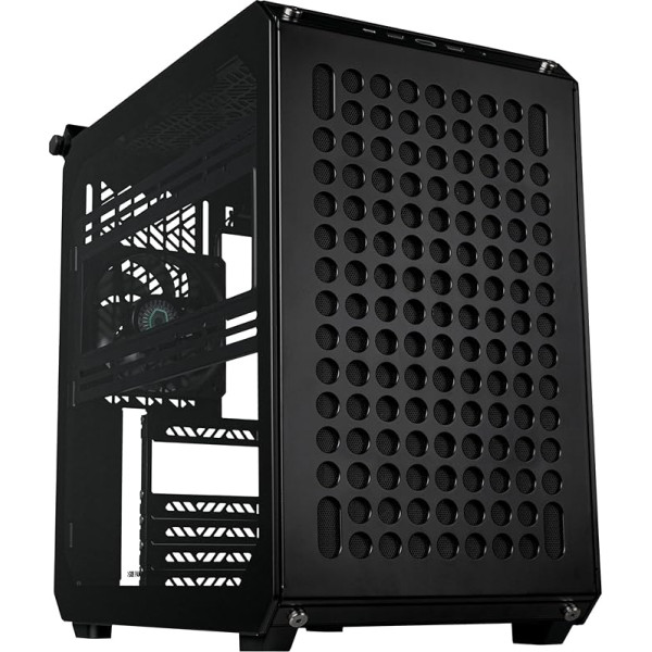 Cooler Master Qube 500 Flatpack - ATX PC korpuss, pilnībā modulārs - ietver 1x 120 mm SF ventilatoru un vertikālu grafiskās kartes turētāju, atbalsta EATX pamatplati un 2 x 280 mm radiatorus - melns