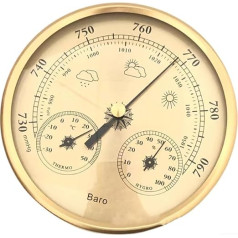 Termometrs Higrometrs Dial tipa meteoroloģiskā stacija Gaisa spiediens Temperatūra Mitruma mērītājs Apdare 3-in-1 meteoroloģiskās stacijas termometrs, higrometrs, barometrs vides monitoringam