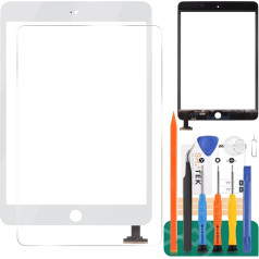 SRJTEK White Touch Screen Digitizer Glass Lens with IC Chip Flex Cable priekš iPad Mini 1 2 A1432 A1432 A1454 A1455 A1489 A1489 A1490