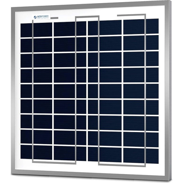 ACOPOWER 15 Watt 15 W Polykristallines Photovoltaik-PV-Solarmodulmodul 12 V Batterieladung