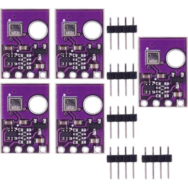 iHaospace 5 x AHT30 temperatūras un mitruma sensora mērīšanas modulis I2C komunikācija DC 2-5,5 V augstas precizitātes zonde AHT20 uzlabotā versija