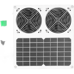 HEEPDD Solar-Doppelventilator-Set für Zu- oder Abluft, 100 W, 30,5 Cm, Wasserdichter, Solarbetriebener Ventilator für Hühnerstall, Gewächshaus