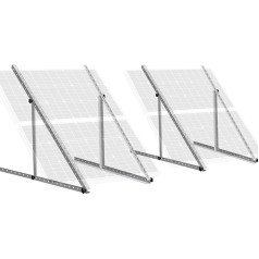 ECO-WORTHY 2 komplekti 114,3 cm verstellbare Solarmodul-Halterungen, aufrüstbare klappbare negbare Beine, vormontiert und 0-90° Skalenmarkierungen, unterstützt 100-400 Watt Solarpanel für Dach, Wohnmobil