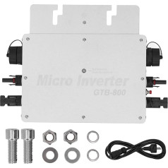 plplaaoo Micro Waterproof, Grid Tie invertors, invertors 800 W, MPPT invertors Saules ar IP65. 230 V WiFi vadības automātiskās identifikācijas mikro invertors saules enerģijas tīklam, 180-260 V maiņstrāvas, 180-260 V AC.