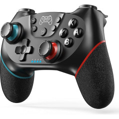 Diswoe bezvadu kontrolieris Nintendo Switch, Bluetooth bezvadu Pro kontrolieris Nintendo Switch, Switch tālvadības pults, Switch tālvadības pults, Gamepad ar regulējamu Turbo, Dual Shock, Gyro Axis