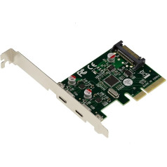 KALEA-INFORMATIQUE PCI Express PCIe Controller-Karte auf USB 3.1 10GB 2 ārējie porti Typ C mit Chipsatz ASM1142