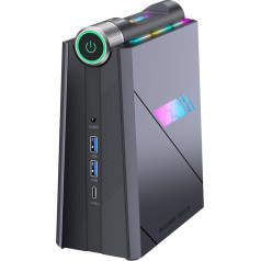 ACEMAGIC Mini PC Core i9-11900H (līdz 4,9 GHz), 16 GB DDR4, 512 GB SSD, 24 MB kešatmiņas, mikro galda dators ar 3 režīmu regulēšanu, WIFI6, BT 5.2, duālais ventilators