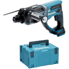 Makita Akku-Kombihammer f. SDS+ 18,0V im MAKPAC ohne Akku 1,5 Ah, ohne Ladegerät, DHR202ZJ, Blau, Silber