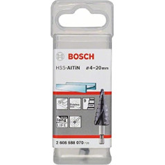 Bosch 2608588070 4/6/8/8/10/12/14/14/16/18/18/20 mm 1/4 collu sešstūra HSS-AlTiN pakāpju urbji