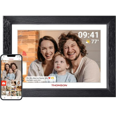 THOMSON 10,1 collu digitālais foto rāmis, WiFi ar 32G, 800 x 1280 HD IPS skārienjūtīgais ekrāns, automātiska rotācija, slaidšovs, tūlītēja koplietošana ar fotoattēliem/ video, ģimenei