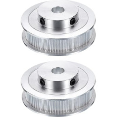 sourcing karte GT-2 Pack 80 zobu 8mm Bore Fit 10mm Wide Belt alumīnija sakausējuma Timing Belt Pulley 3D printeris CNC mašīna