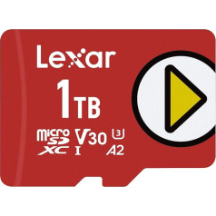 Lexar Play Micro SD karte 1TB, microSDXC UHS-I karte, līdz 160MB/s R/100MB/s W microSD karte, U3, V30, A2, C10 Atmiņas karte Micro SD, saderīga ar Switch/Smartphone/Mobile Phone/Tablet