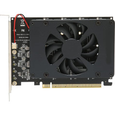 Annadue M.2 PCIE adapteris, PCIe 4.0 X16 uz 4 portu M.2 NVMe SSD ar ventilatoru, atbalsta PCIE RAID, 4x32Gbps, 2230/2242/2260/2280mm SSD diskiem