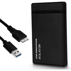 STORITE Pārnēsājamais ārējais cietais disks 500 GB Ultra Thin USB 3.0 Compact Hard Drive PC portatīvo datoru aksesuāriem Mac PS4 atmiņas paplašināšanai PS5 Xbox spēles 2,5 collu HDD