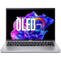 Acer Swift Go (SFG14-71-582W) Ultrabook/Laptop | 14 collu WQ2.8K OLED displejs | Intel Core i5-13500H | 16 GB RAM | 512 GB SSD | Intel Iris Xe Graphics | Windows 11 | QWERTZ tastatūra | Sudrabs