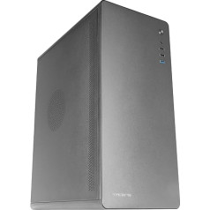 Tacens ENSIS, PC ATX korpuss, pilnībā metāla konstrukcija, īpaši izturīga konstrukcija, puspiekare ar 120 mm FDB īpaši klusu ventilatoru, USB 3.0, melns, melns