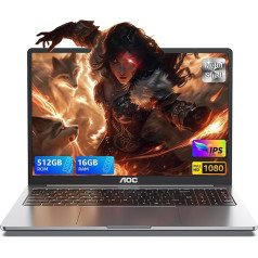 AOC klēpjdators, 12. N97 procesors (līdz 3,6 GHz), spēļu piezīmjdators, 16 GB DDR4 RAM, 512 GB SSD klēpjdators, 15,6