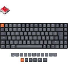 Keychron K3 Ultra Slim Wireless Mechanical German ISO DE Layout Low Profile Keyboard Optical Red Switch Hot-Swap White Backlight Gaming Keyboard for Mac Windows