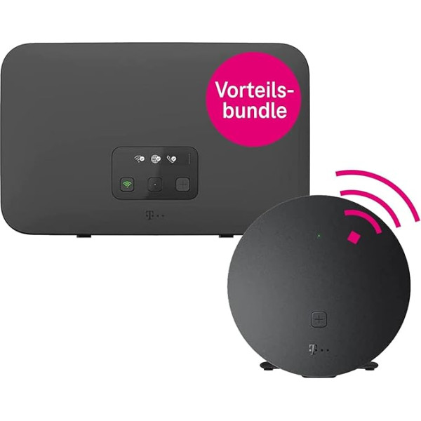 Telekom maršrutētājs Speedport Smart 4 Plus & Speed Home WLAN Repeater I Wi-Fi 6 - līdz 6000 Mbit/s I optiskais modems, WLAN Mesh tehnoloģija un Magenta SmartHome bāze