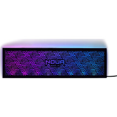 Noua Glow Cover PSU ARGB spēļu mājām, gaismas uzlīmes barošanas avots Adresējams 5V 3-pin Aura ARGB SYNC (300 x 85 x 6 mm)