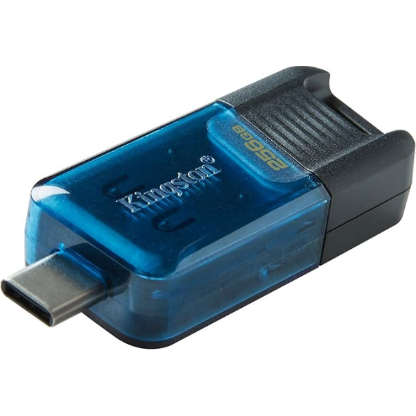 Kingston DataTraveler 80 M USB-C 3.2 Gen 1 - 200MB/s 256GB - DT80M/256GB, zils