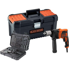 Black+Decker Decker BEH850KA32-QS 850W kabeļurbjmašīna ar 32 piederumu komplektu un instrumentu koferi 16 collu