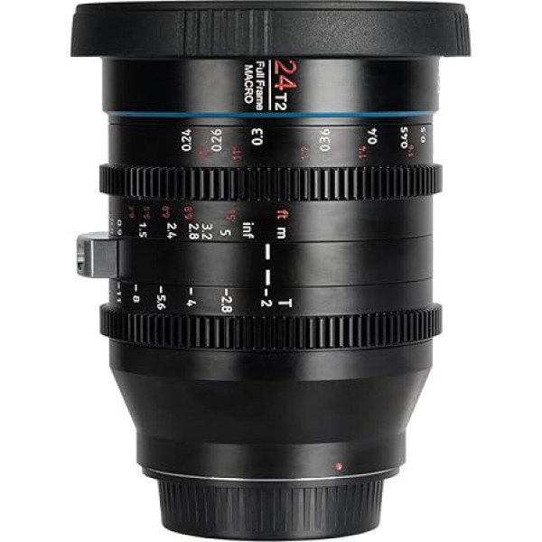 SIRUI 24 mm Jupiter Macro T2 pilna formāta kinofilmu pamatobjektīvs EF montāžas kamerām, saderīgs ar BMPCC-6k, BMPCC-6k-pro, EOS C300 Mark III, EOS C500 Mark II