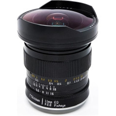 TT Artisan Fisheye objektīvs 11 mm F 2.8 Connection Sony E Mount Ultra platleņķa objektīvs pilna formāta objektīviem alumīnija korpusā 180 grādu skata leņķis 11 mm F2.8 Black