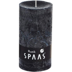 Spaas Rustic, bez smaržas, 70, melns, 6 iepakojums 6 Rustic Pillar Candle 68/130 mm, ± 60 Hours, bez aromāta, parafīna vasks, D 70 mm x H