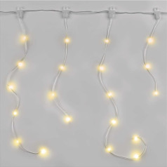 EMOS LED Icicle Fairy Lights, 54 LED pilienu pasaku gaismas, 1,7 m garas Ziemassvētku pasaku gaismas + 5 m kabelis, ieskaitot barošanas avotu, 8 gaismas režīmi ballītēm, Ziemassvētkiem, IP44 lietošanai iekštelpās un ārpus telpām,