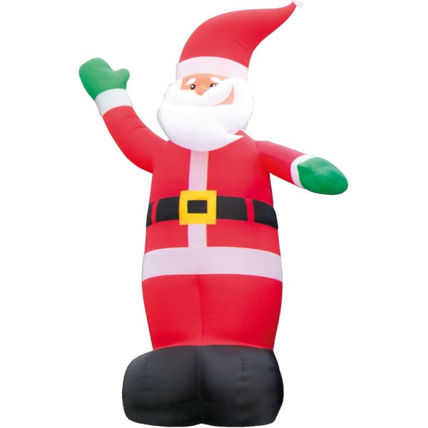 infactory Giant Santa: Piepūšamais Ziemassvētku vecītis 6 m (piepūšamais Ziemassvētku vecītis, piepūšamais Ziemassvētku dekors): XXL Piepūšamais Ziemassvētku vecītis 6 m (piepūšamais Ziemassvētku vecītis, piepūšamais Ziemassvētku dek