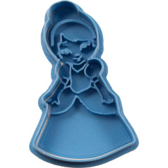 Cuticuter Cinderella Chibi Princess Cookie Cutter, zils, 8 x 7 x 1,5 cm