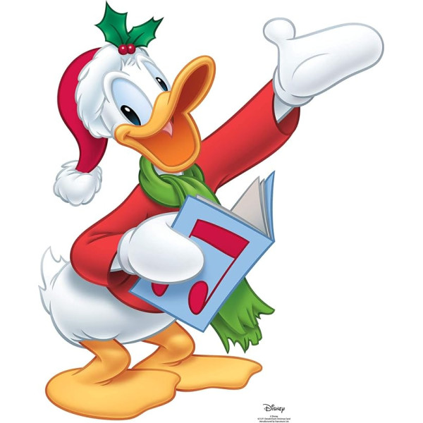 STAR CUTOUTS Fun kartons 1 izmēra dabiskā izmēra Disney Donald Duck (Ziemassvētku pīlēns) 82 x 73 cm Ideāls Ziemassvētku rotājums svētku izstādēm, grotiem un veikalu skatlogiem, kartons, Star Mini