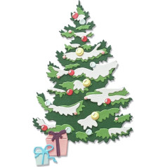 Sizzix Layered Christmas Tree, Thinlits griešanas veidņu komplekts 8PK Layered Christmas Tree 664712, plastmasas, daudzkrāsains, viens izmērs