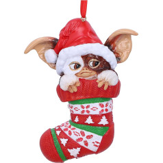 Nemesis Now Gremlins Gizmo Gremlins Gizmo Hanging Stocking Svētku dekoratīvais Ziemassvētku sarkans 12 cm B5588T1 Viens izmērs