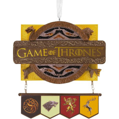 Hallmark HBO 25574054 Game of Thrones Ziemassvētku rotājums, daudzkrāsains, H 8,9 cm x W 8,3 cm x L 1,6 cm