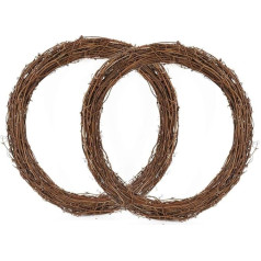 4 Stück Rattan-Kränze 25 cm Weihnachtskranz natürliche Weinrebenkränze Rebenzweig Kranz Rattan Kranz für DIY Weihnachten Handwerk, Haustür Wandbehang, Hochzeit und Party Dekorationen, 25 cm