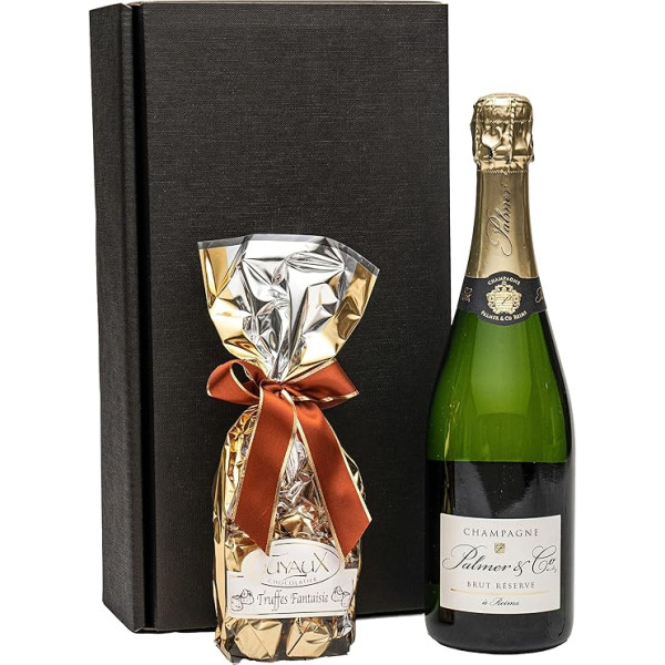 Geschenkset Champagner mit feinsten Schokoladentrüffeln