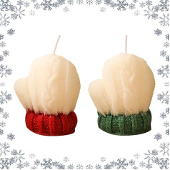 Pack of 2 Christmas Candle Scented Candle Gifts for Women Glove Candle Soy Wax Aromatherapy Candles Perfect Candles Gifts Aromatherapy Candle Set for Christmas Decor (C)